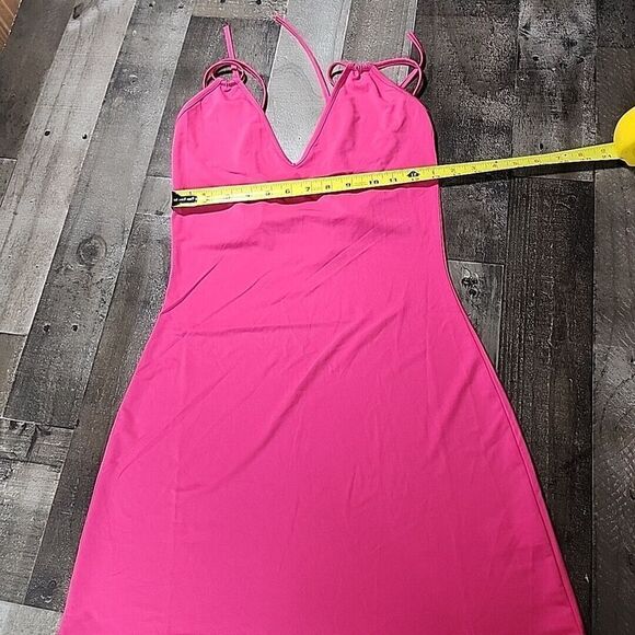 Solid & Striped The Lynn Dress Size Medium Pink Tie Back‎ Stretch Beach Party - Picture 6 of 12